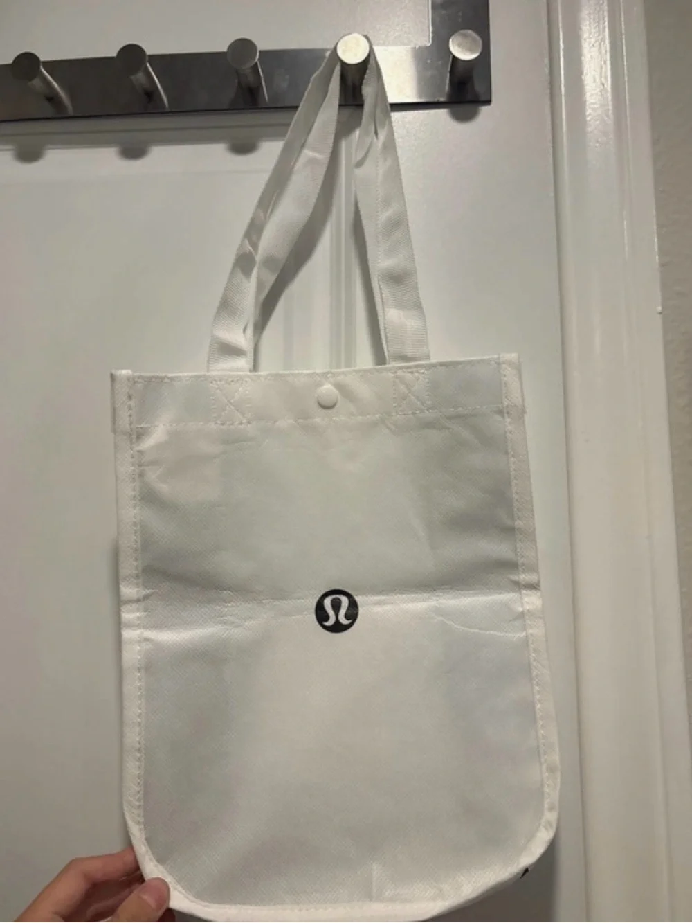lululemon athletica White Logo Tote Bag
